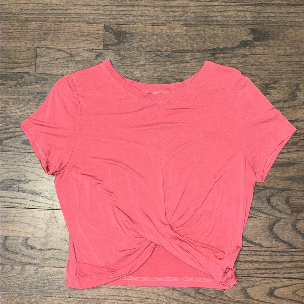 Women's Pink Twist Front Top - Picture 2 of 12